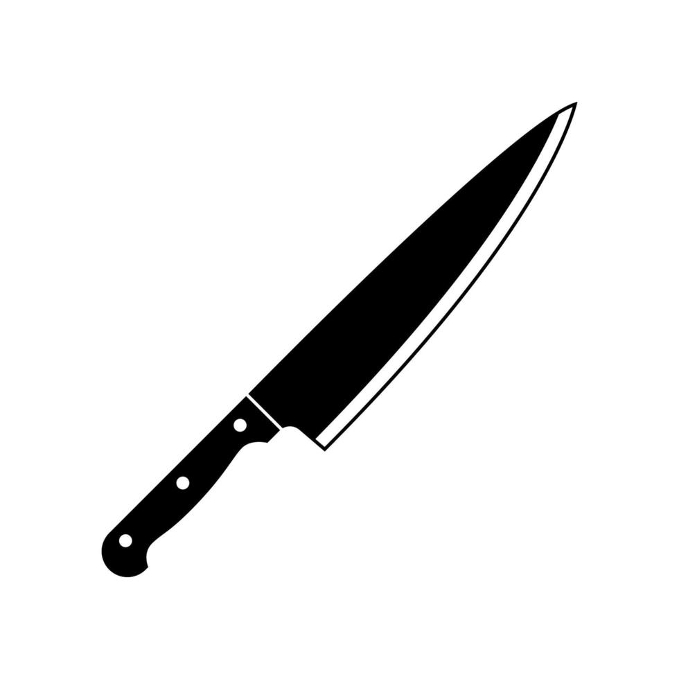 cuchillo vectorial aislado sobre fondo blanco vector