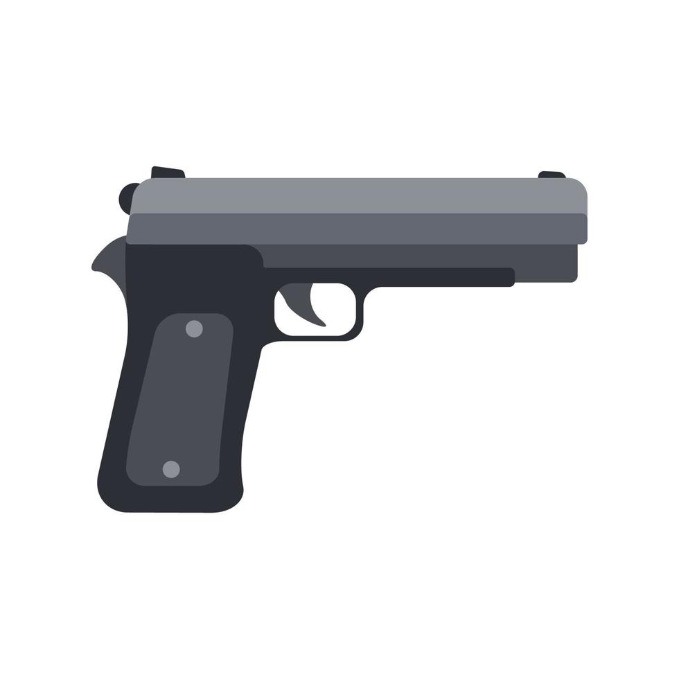 vector de pistola aislado sobre fondo blanco