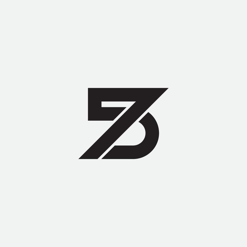 Number 75 or 57 monogram design vector
