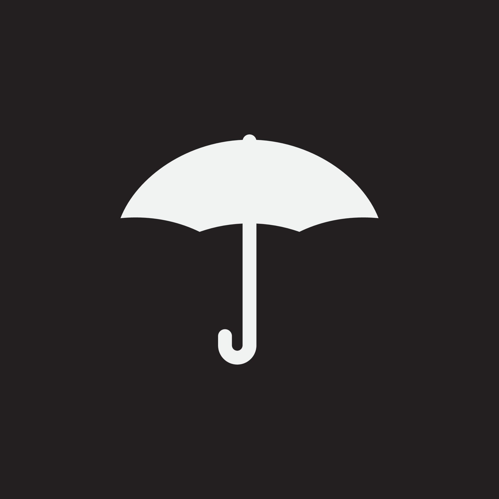 Umbrella vector design isolated in black background. 7063162 Vector Art