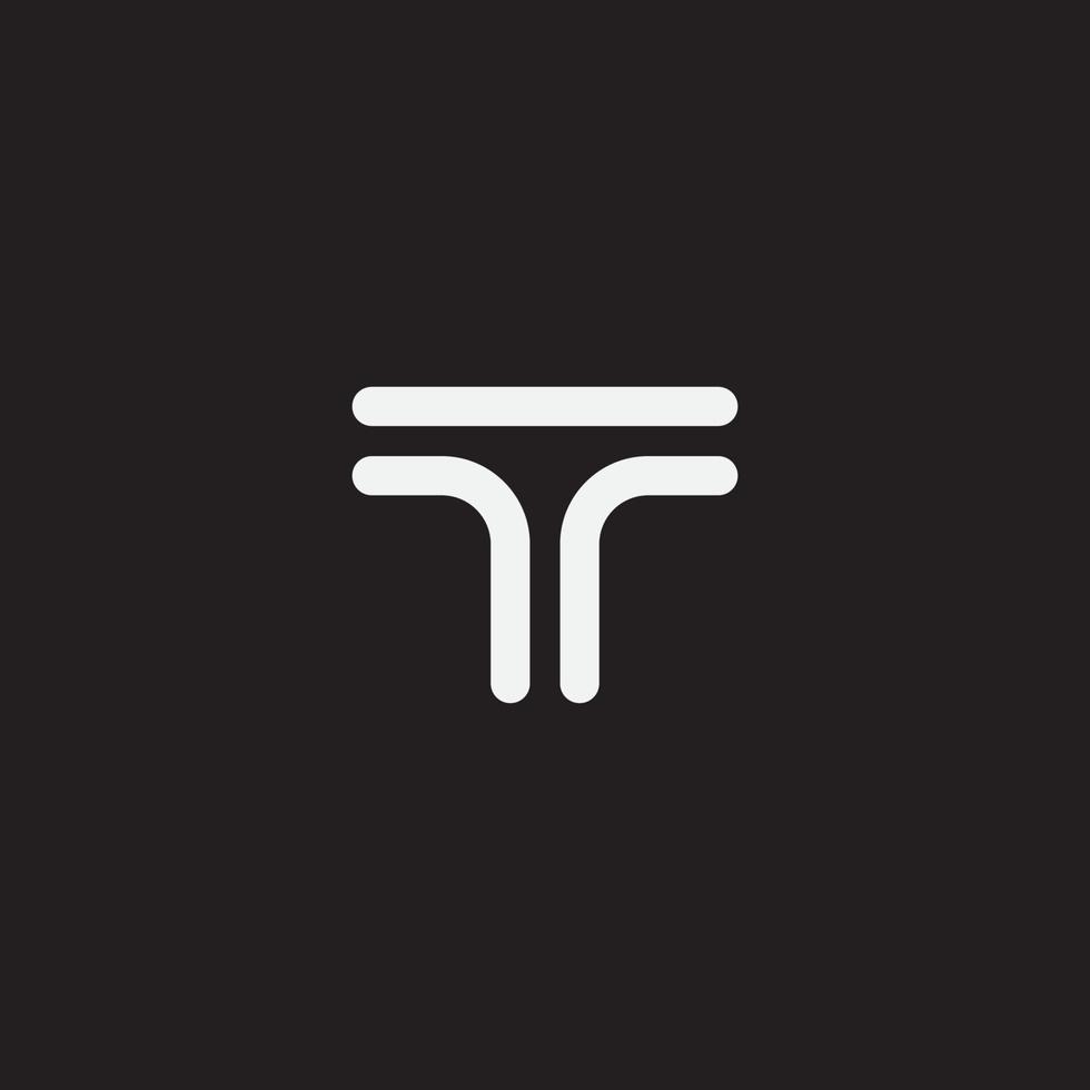 Initial letter T monogram logo design. vector