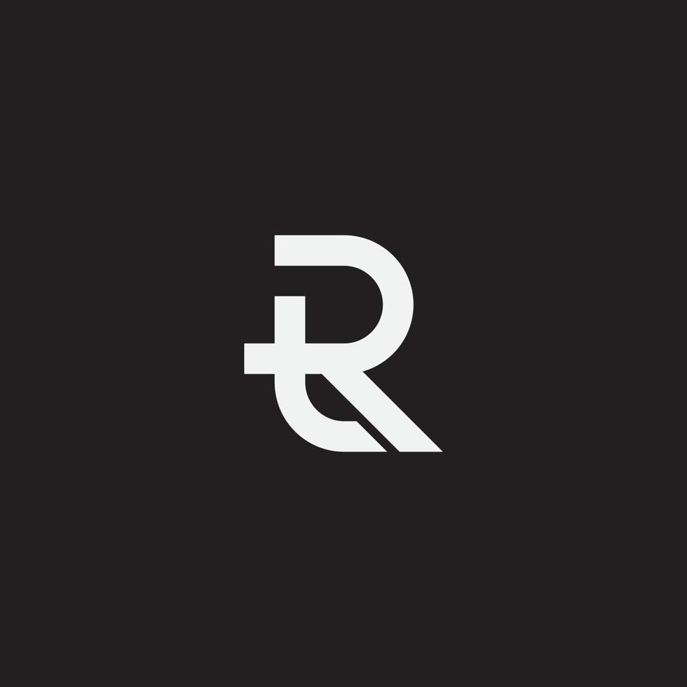 Initial letter TR monogram logo design. vector