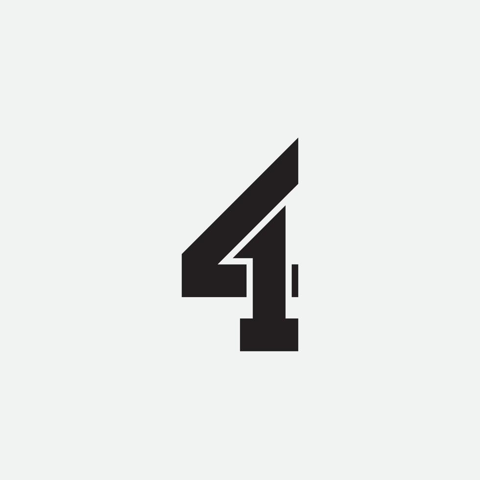 Number 41 monogram design vector