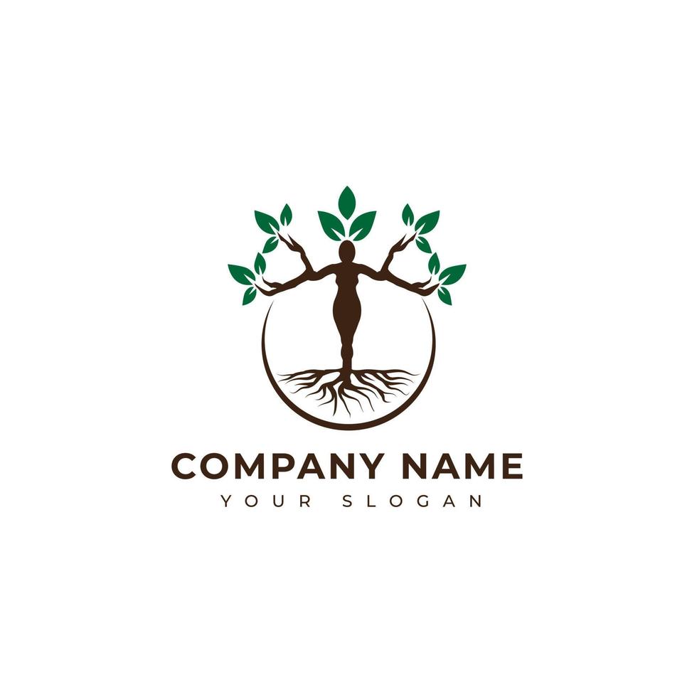 Herbal medical product logo design template vector