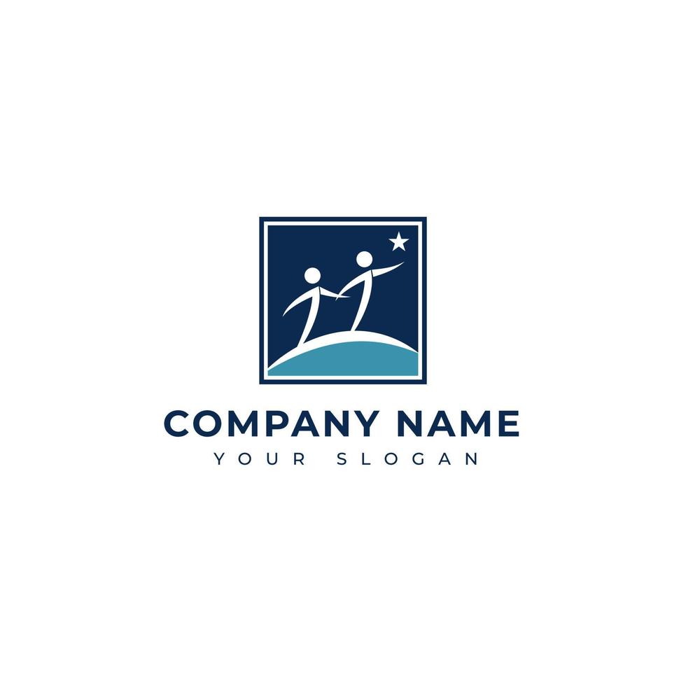 Coaching logo design vector template