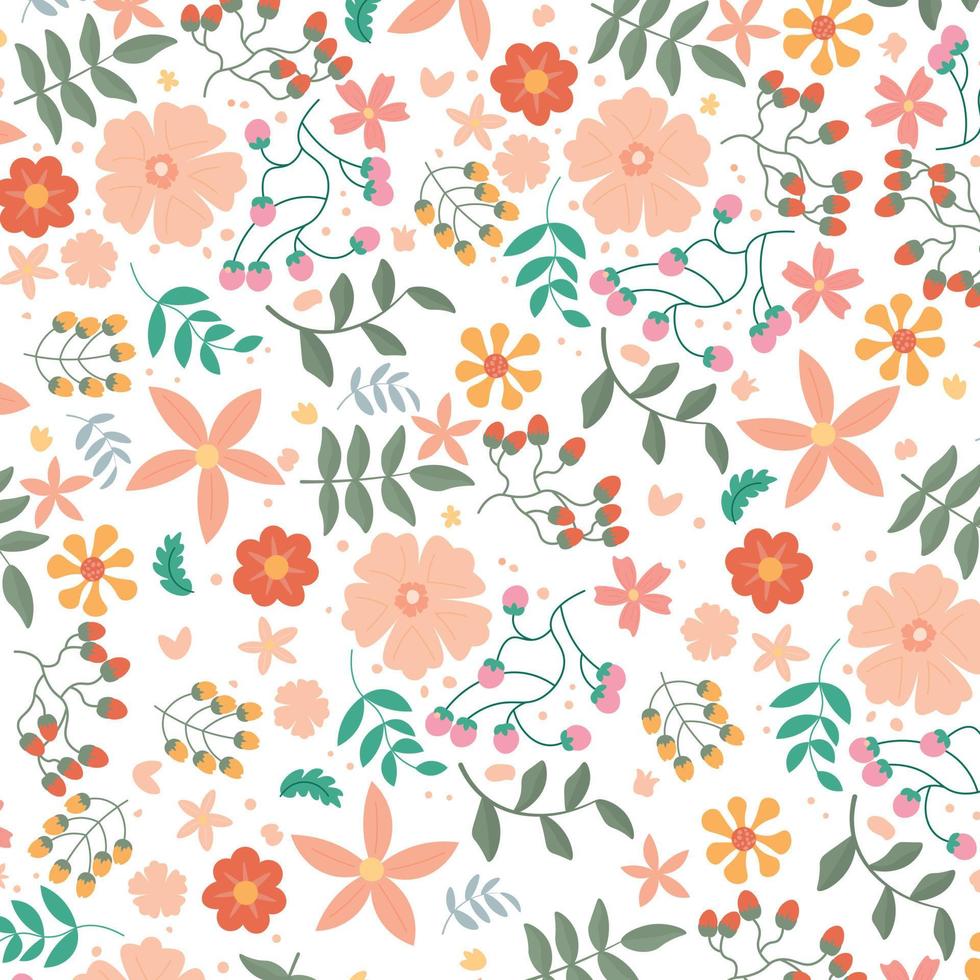 Abstract hand draw floral pattern background. Vector. vector