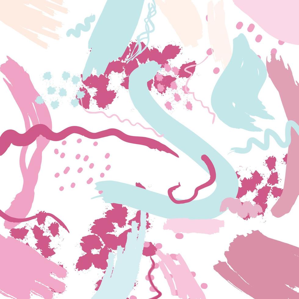 Abstract hand painted pattern background. Vector illustration.