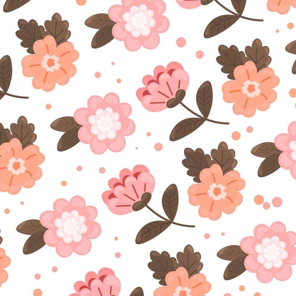 Abstract hand draw floral pattern background. Vector. vector