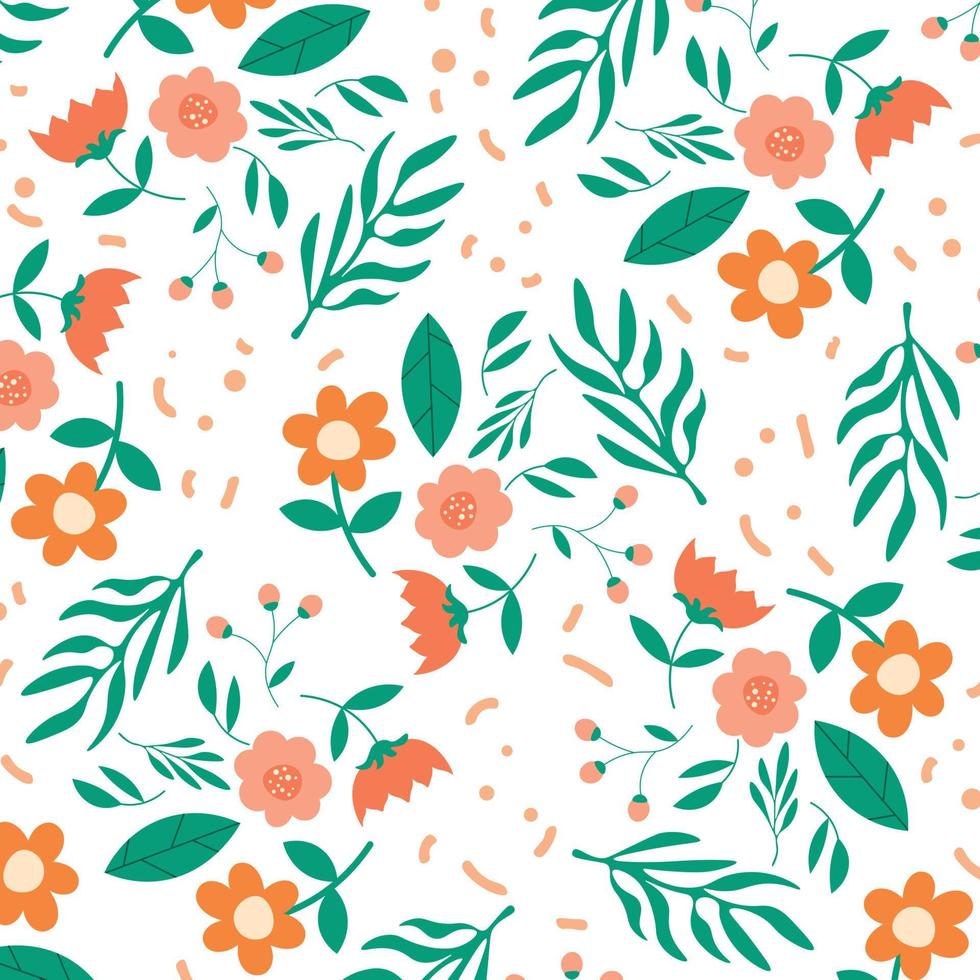 Abstract hand draw floral pattern background. Vector. vector