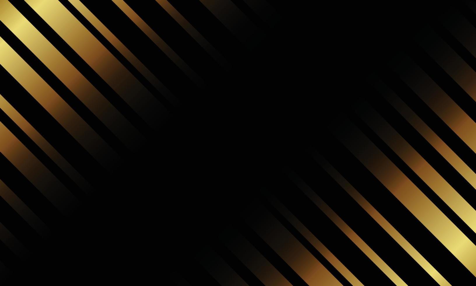 Abstract luxury golden stripes line on black  background. vector