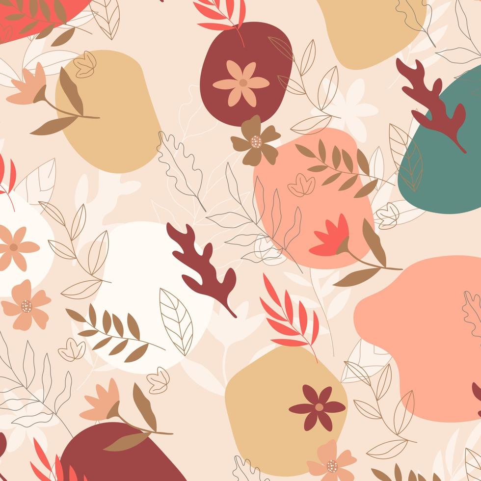 Abstract hand draw floral pattern background. Vector. vector