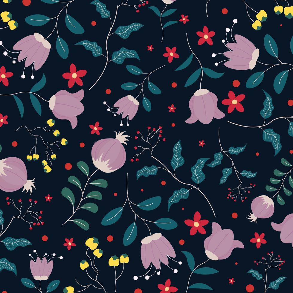 Abstract hand draw floral pattern background. Vector. vector