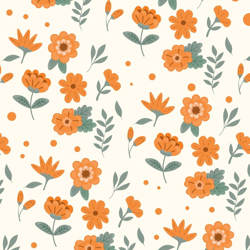 Abstract hand draw floral pattern background. Vector. vector