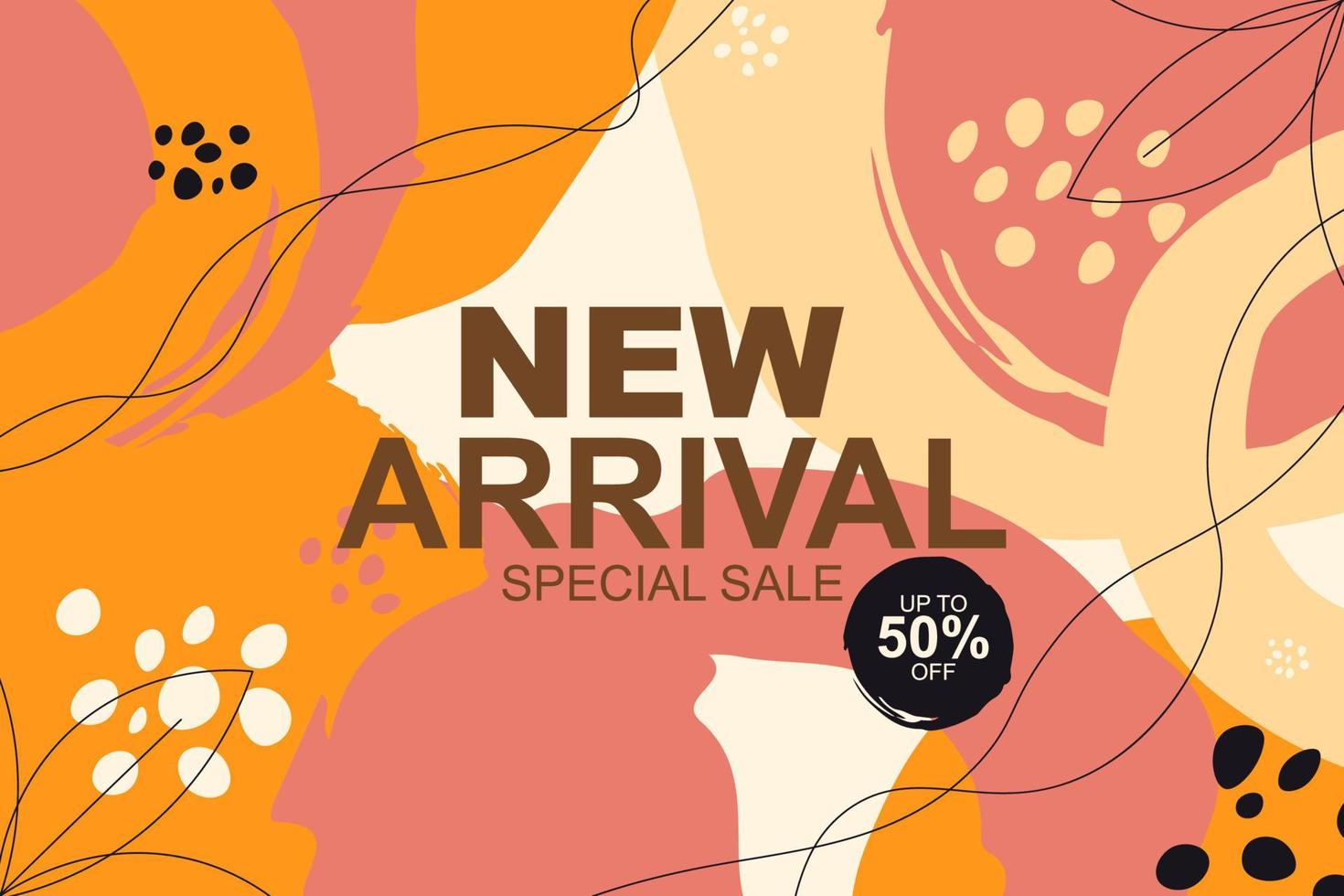Sale background with brush style. vector