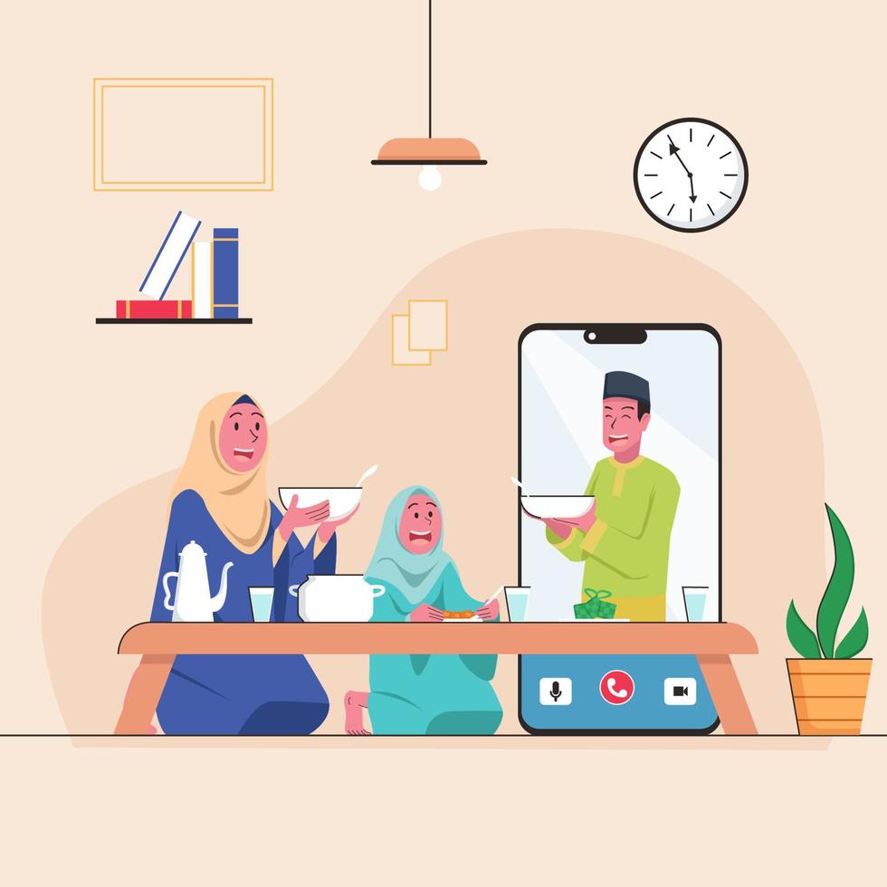 Ramadan Month Family Gathering vector