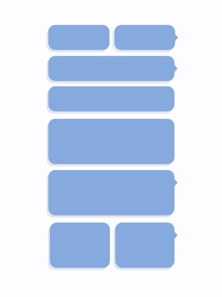 Simple Mobile Chat Bubbles Template vector