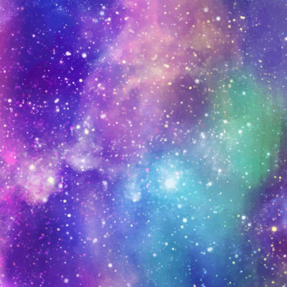 Abstract watercolor galaxy sky background. Watercolor texture for design vector