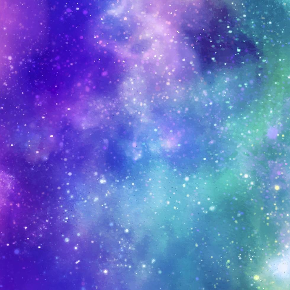 Abstract watercolor galaxy sky background. Watercolor texture for design vector