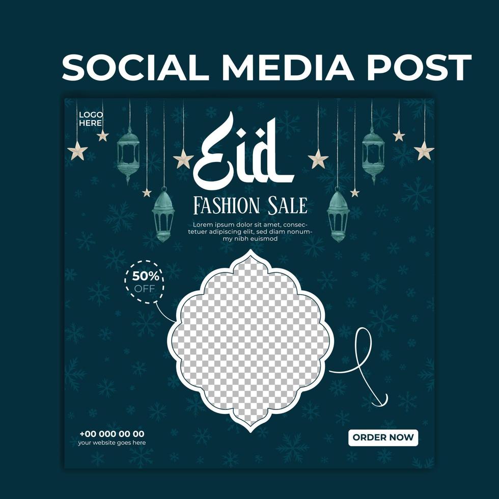 Fashion sale social media post for Eid vector