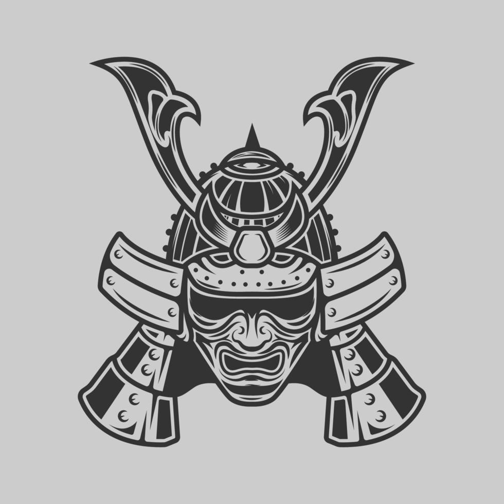 samurai warrior MMA fighting design vector