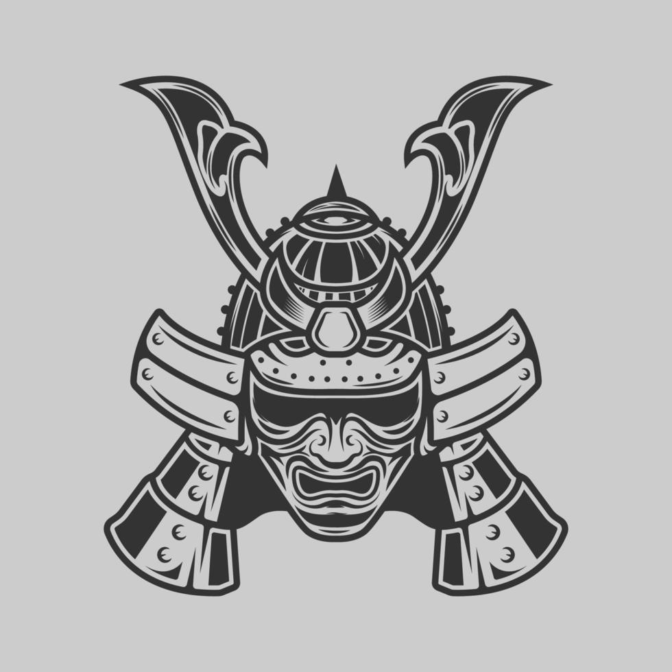 samurai warrior MMA fighting design vector