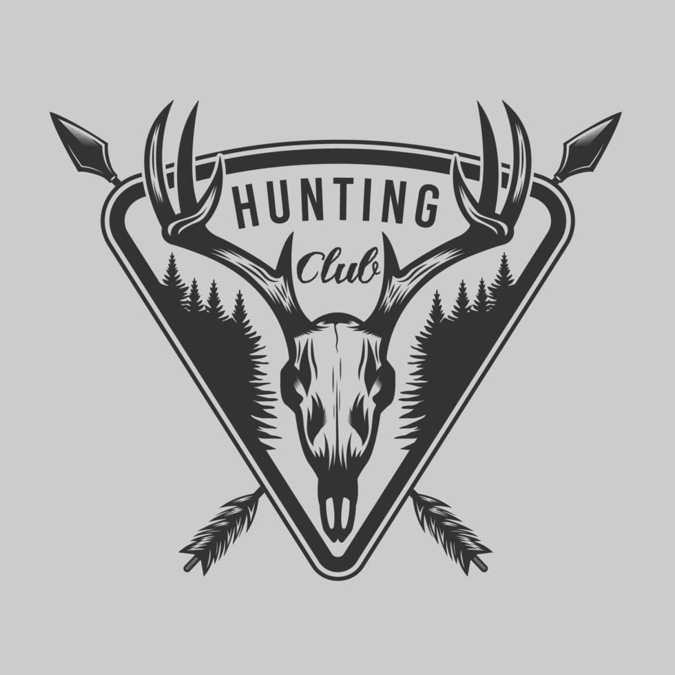 Vintage Hunting and Adventure Emblem Badge vector
