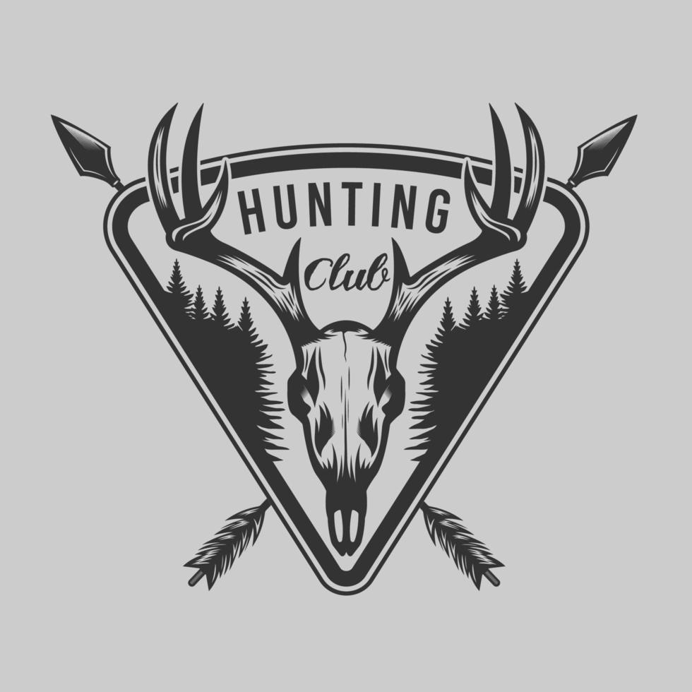 Vintage Hunting and Adventure Emblem Badge vector