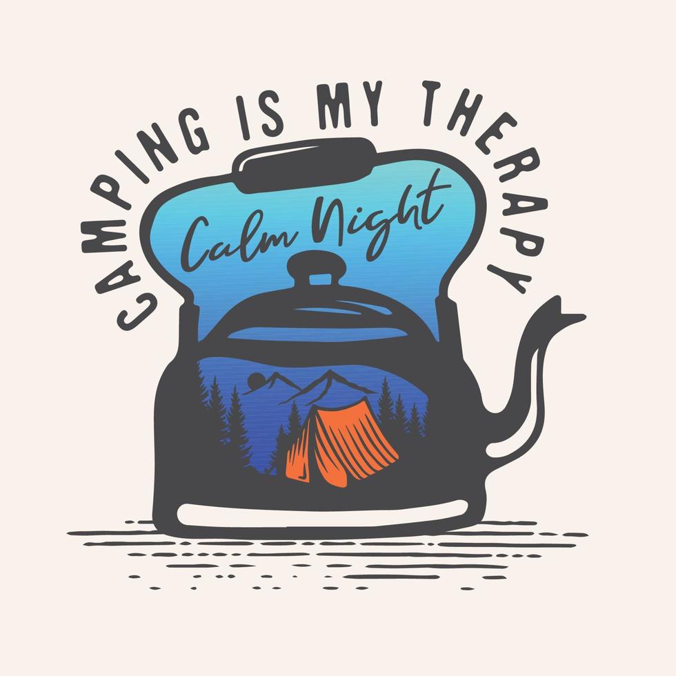 Camping adventure travel logo vector