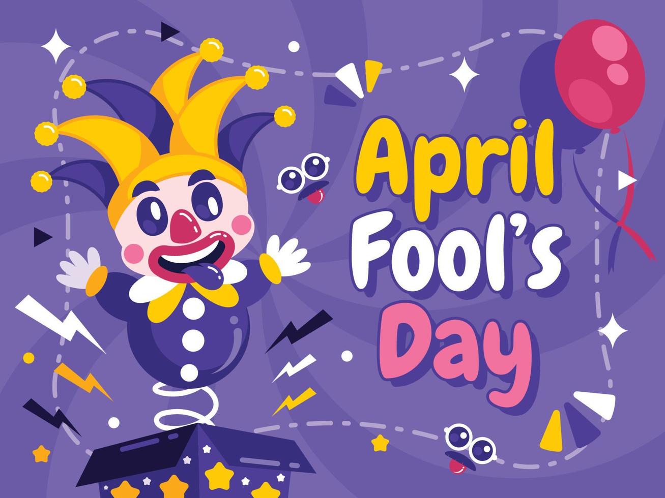 April Fools Day Background vector