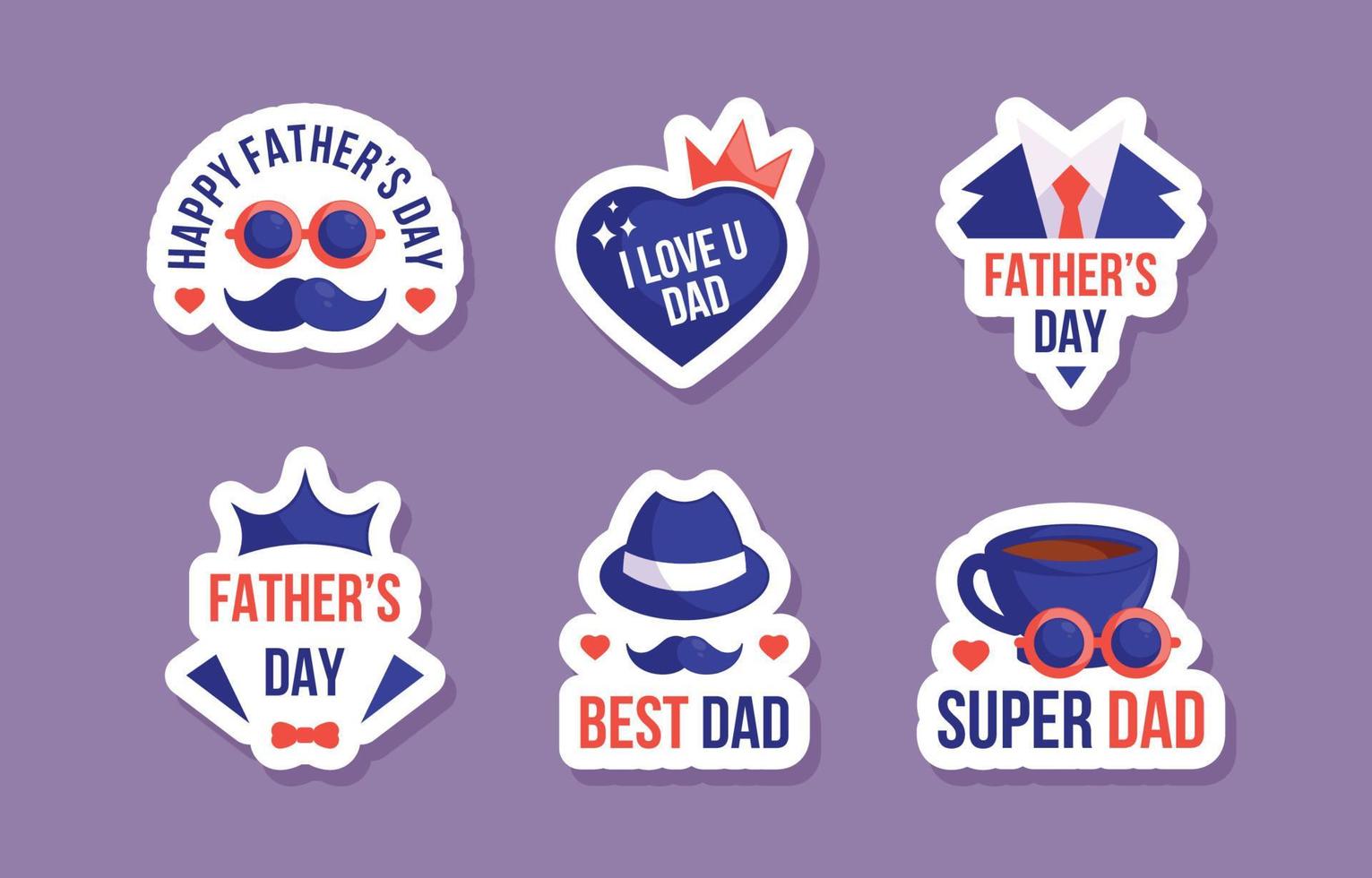 Happy Father's Day Sticker vector