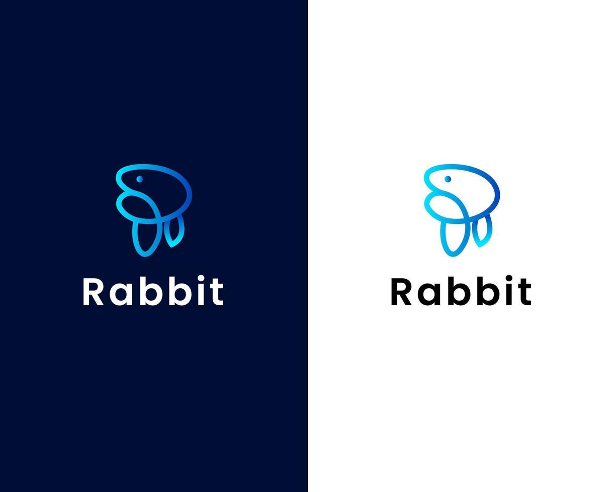 rabbit icon logo design template vector