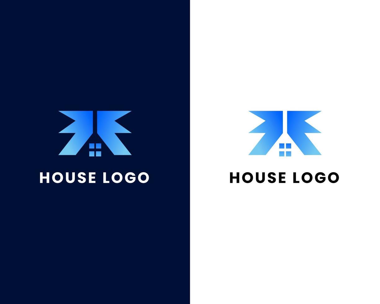 letter a with house logo template vector