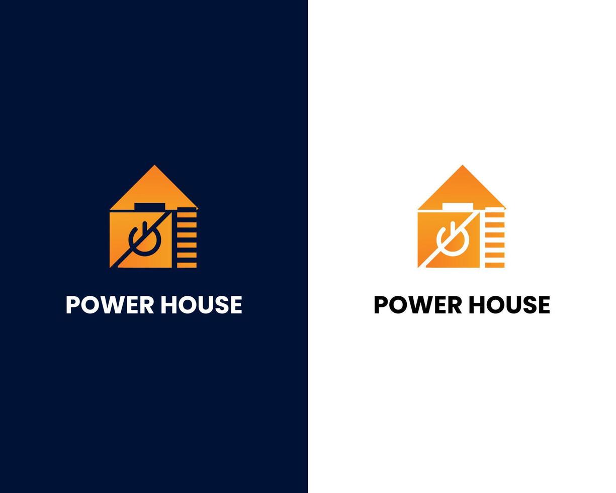 power house logo design template vector