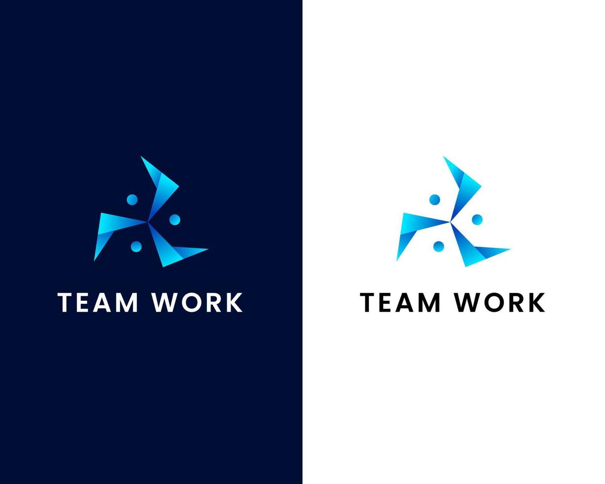 team work logo design template vector
