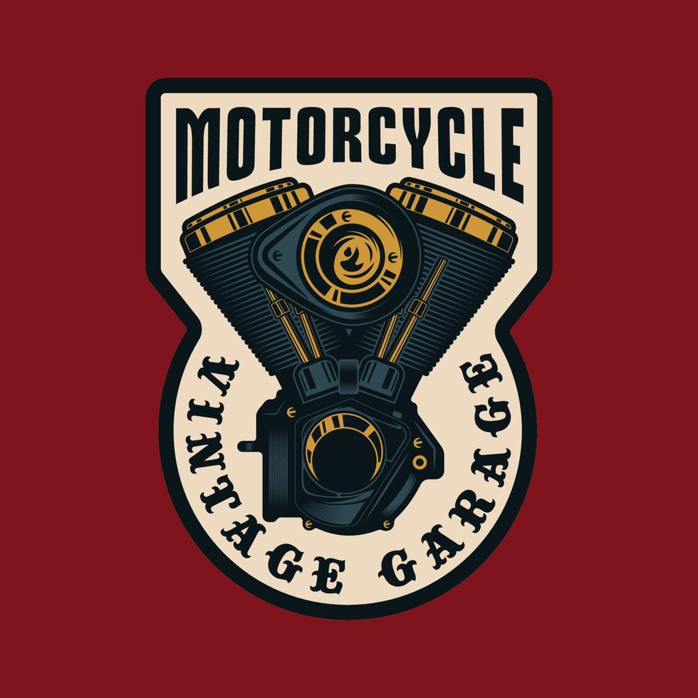 insignia vintage de motocicleta personalizada vintage vector