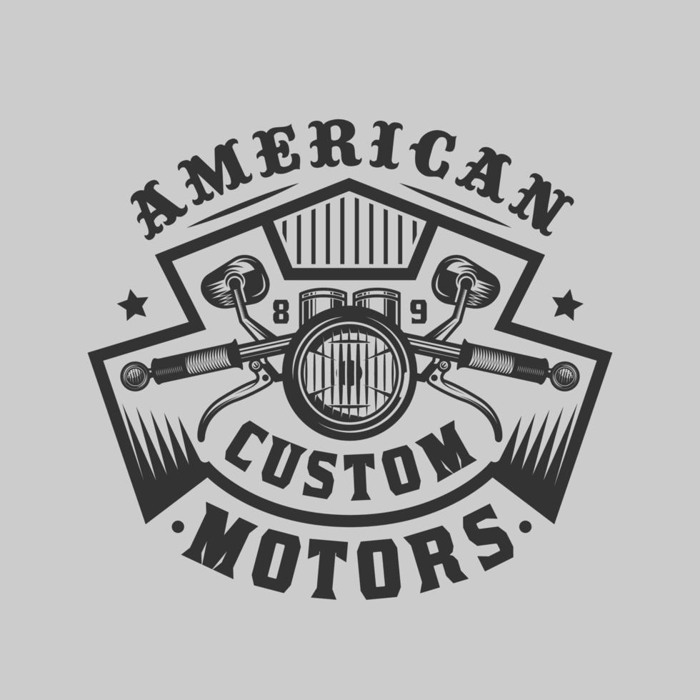 Vintage Custom Motorcycle Vintage Badge vector