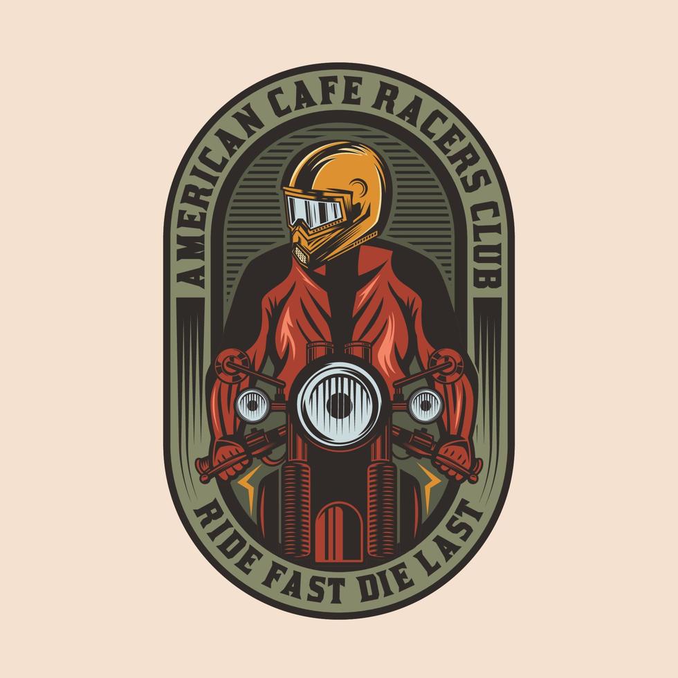 Vintage Custom Motorcycle Vintage Badge vector