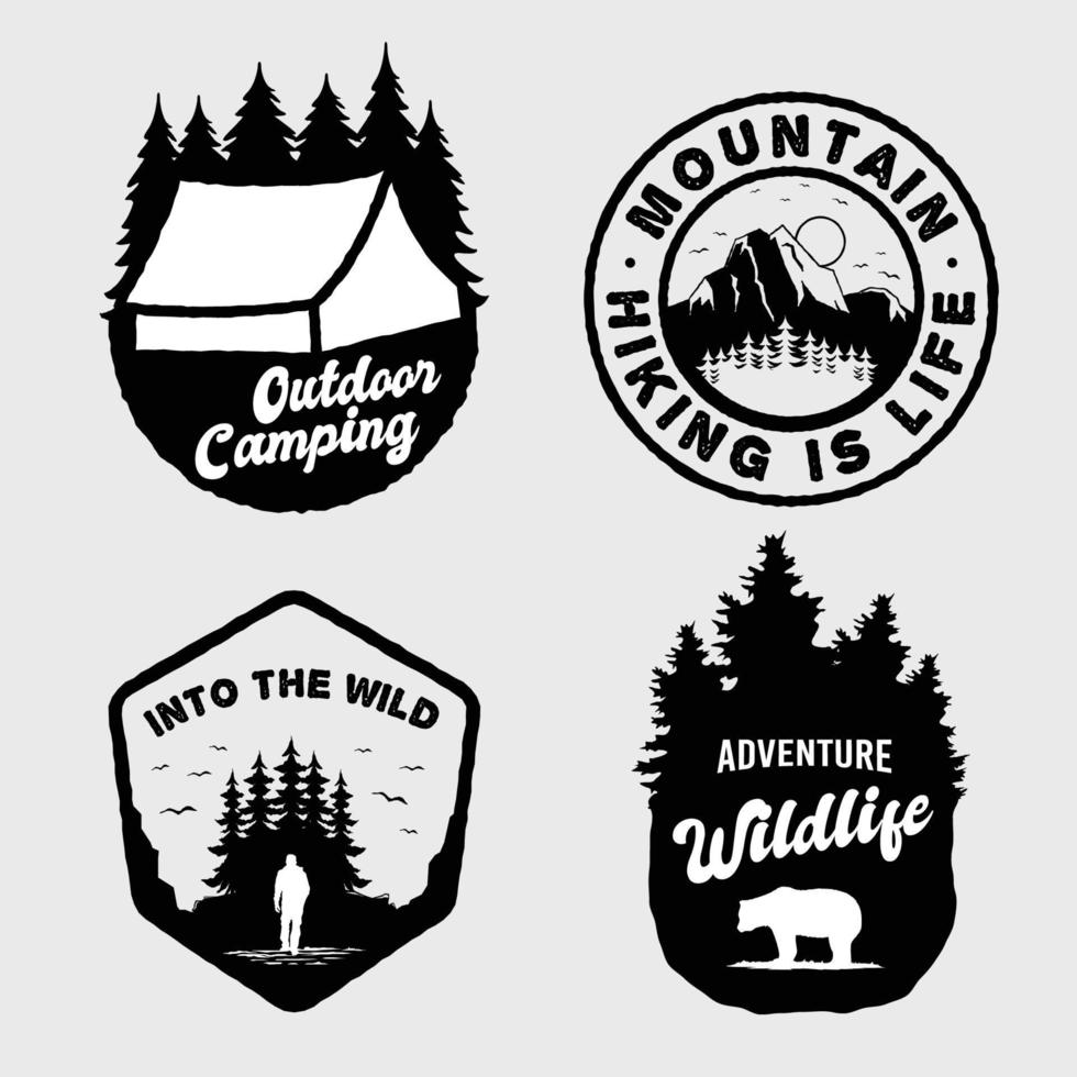 vintage adventure badge logo collection vector