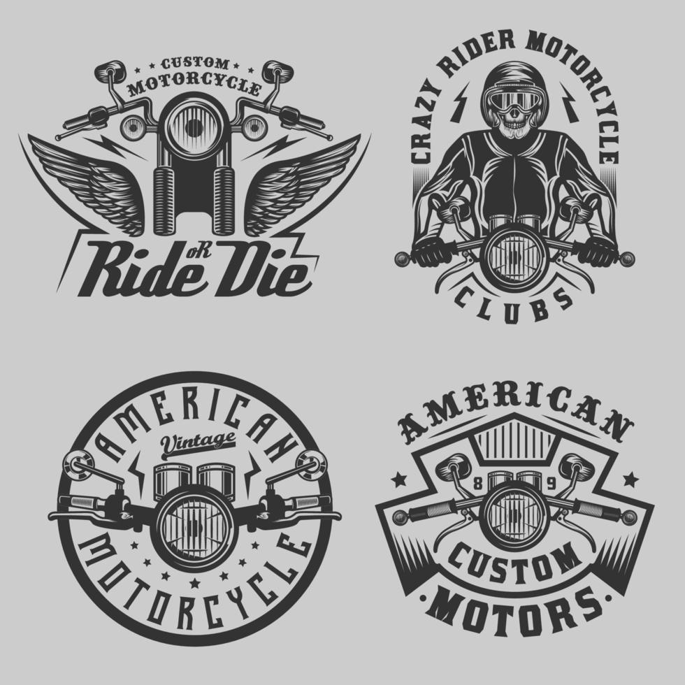 Vintage Custom Motorcycle Vintage Badge vector