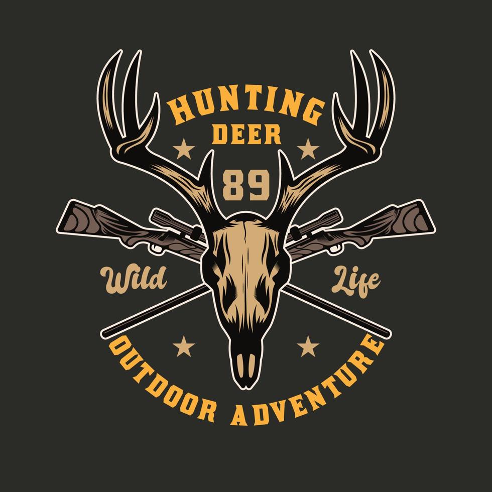 Vintage Hunting and Adventure Emblem Badge vector