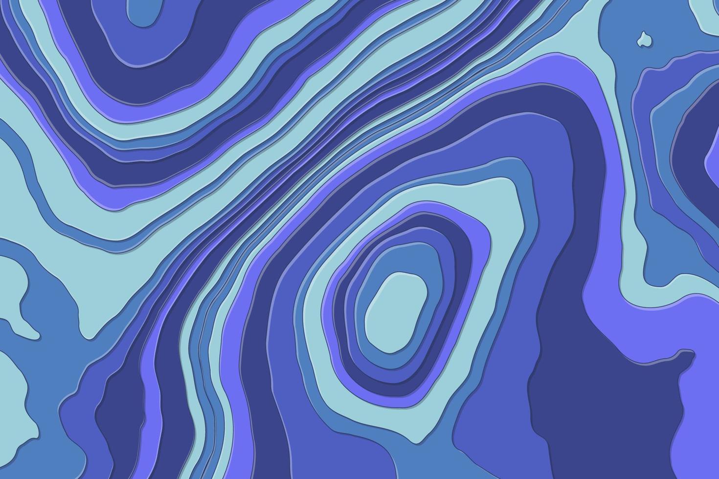 fondo de vector de mapa topográfico de corte de papel violeta, azul. ilustración de arte de líneas geométricas abstractas