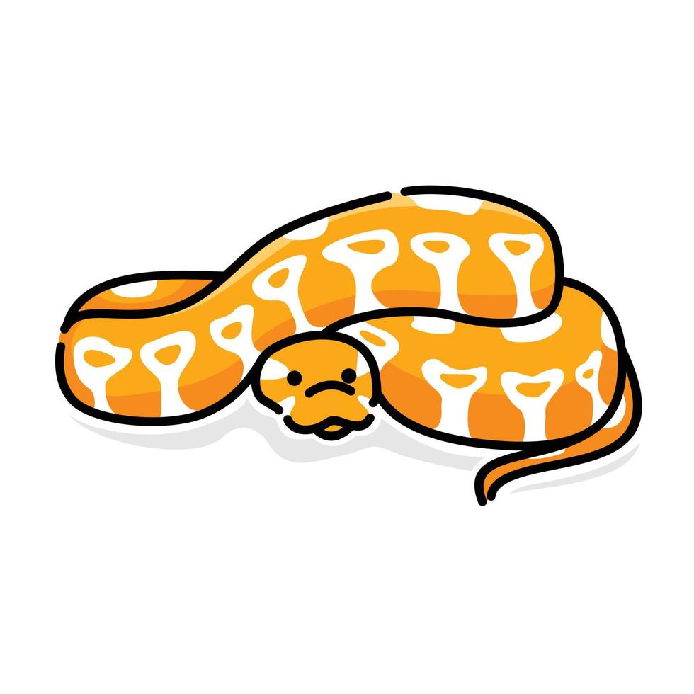 Orange colored snake animal vector illustration