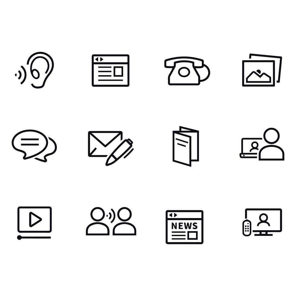 digital marketing icons vector design