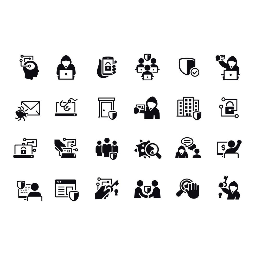 cybersecurity icons vector design