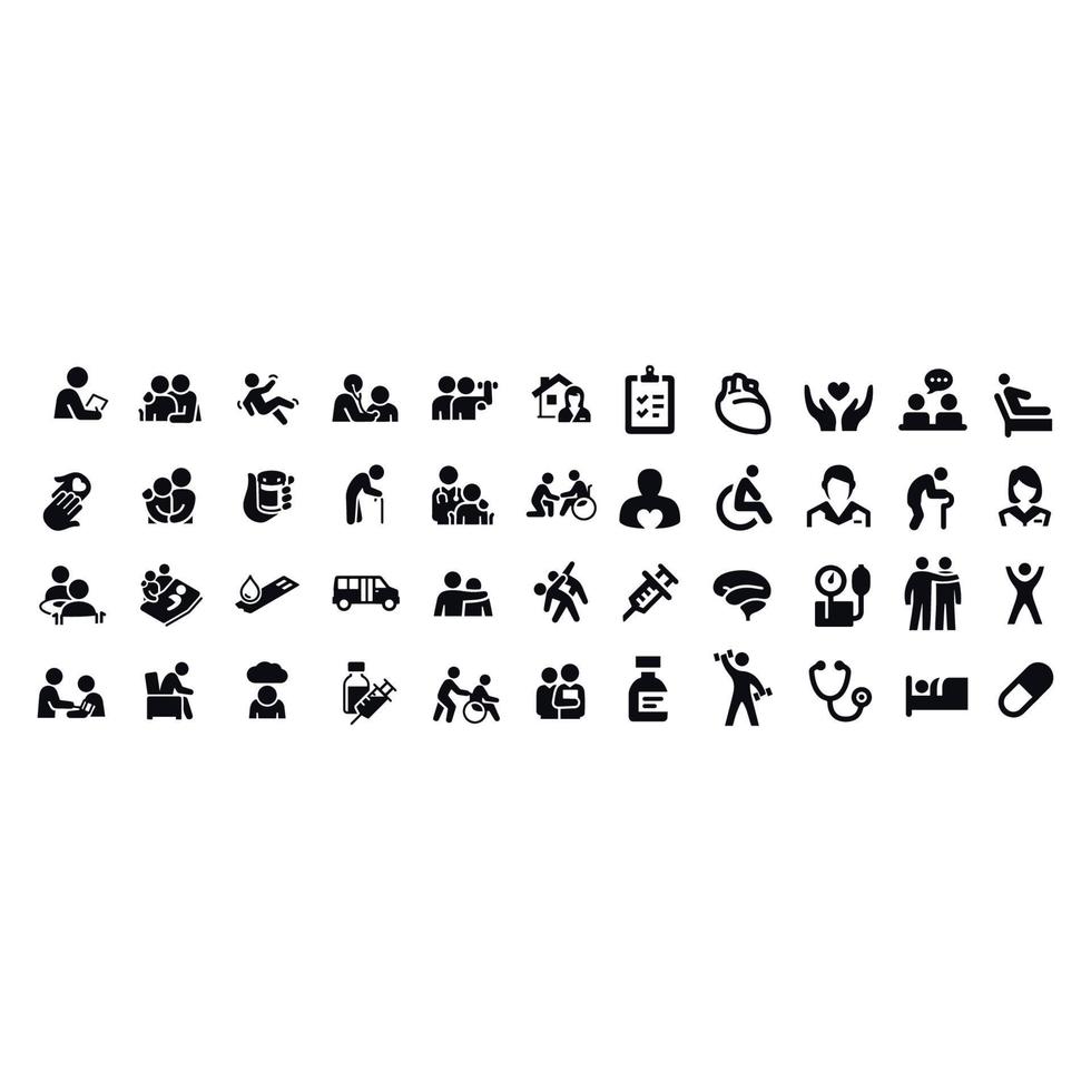 Geriatrics icons vector design