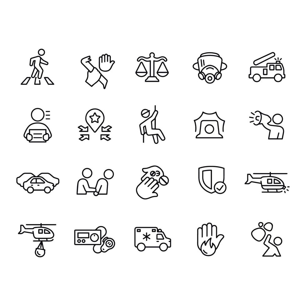 Emergency Services icons vector design