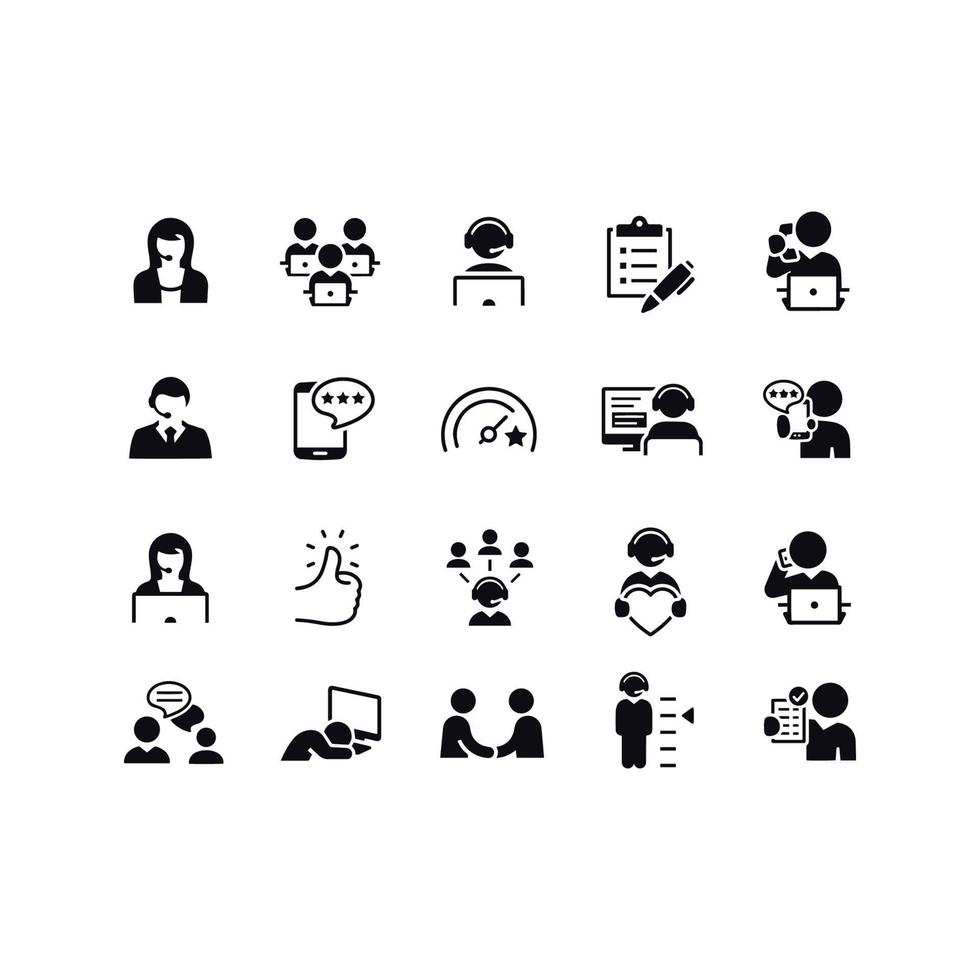 Customer Support Icons vector design