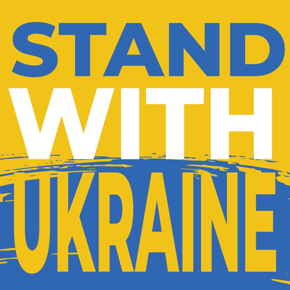stand with ukraine concept vector design