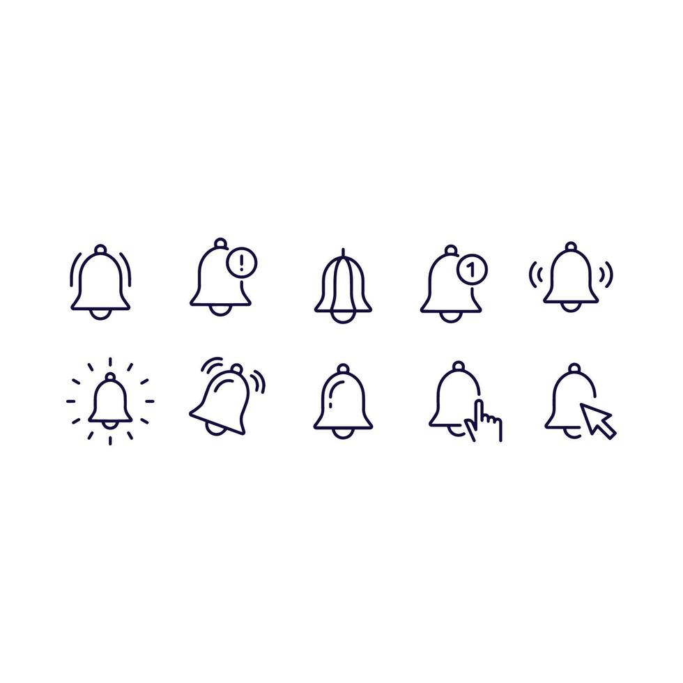 Notification and Bell Icons vector design