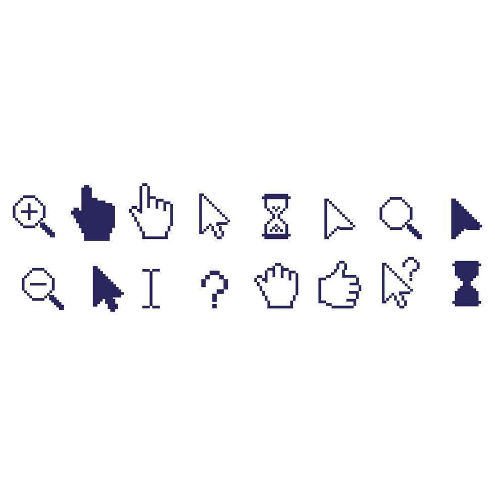 Cursors icons set vector design